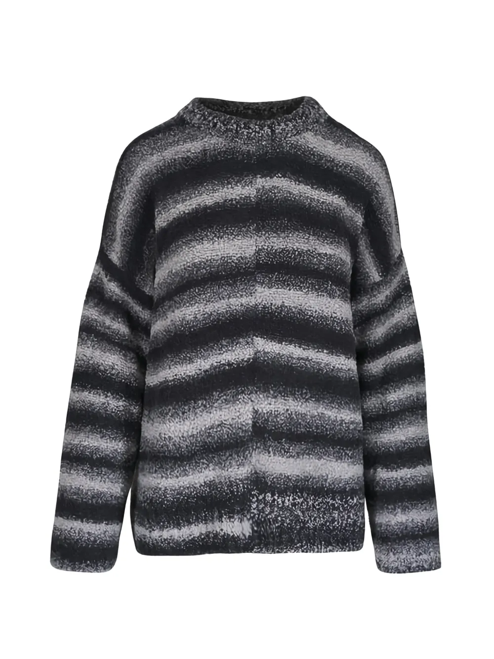 The Elder Statesman striped crew-neck sweater - Grigio