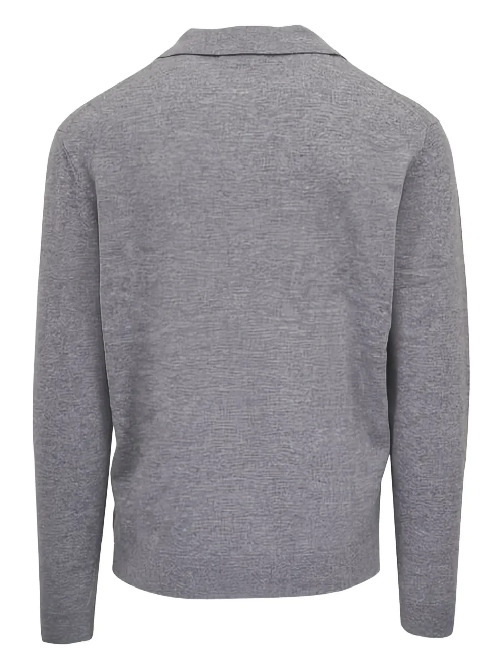 Kinross Cashmere Poloshirt met kraag en knopen - Grijs