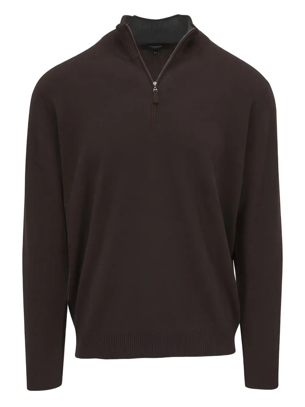 Kinross Cashmere zip closure sweater - Marrone