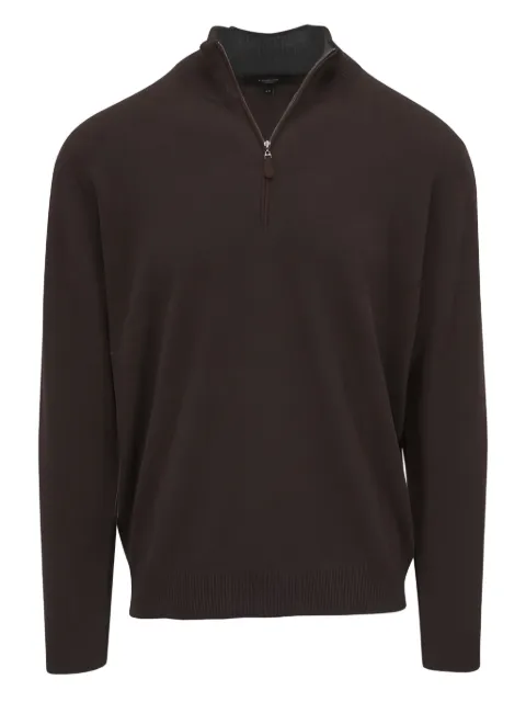 Kinross Cashmere zip closure sweater