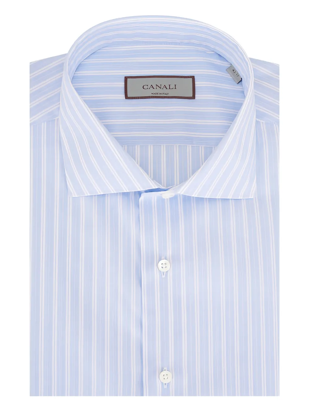 Canali striped button shirt - Blu