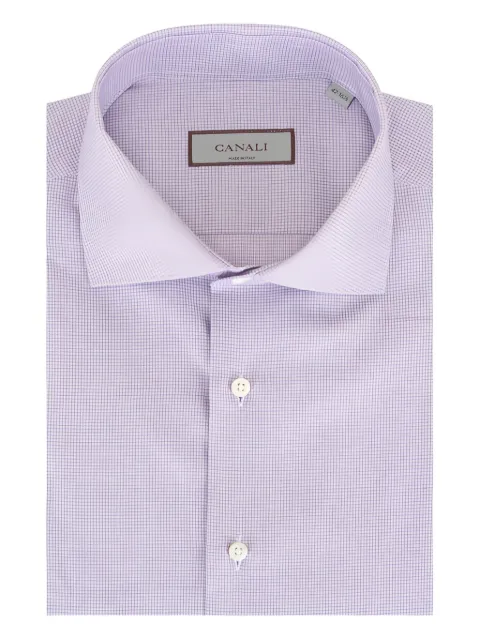 Canali grid-pattern shirt