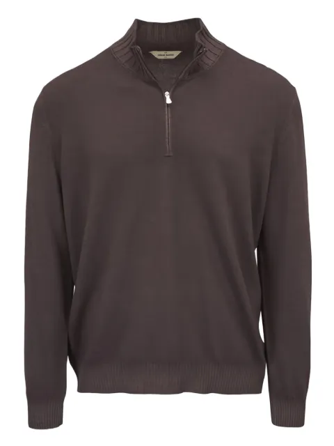 Gran Sasso sweater i strik med lynlås