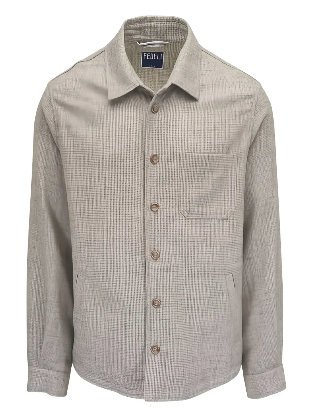 Fedeli buttoned pocket overshirt | Neutrals | Image 1
