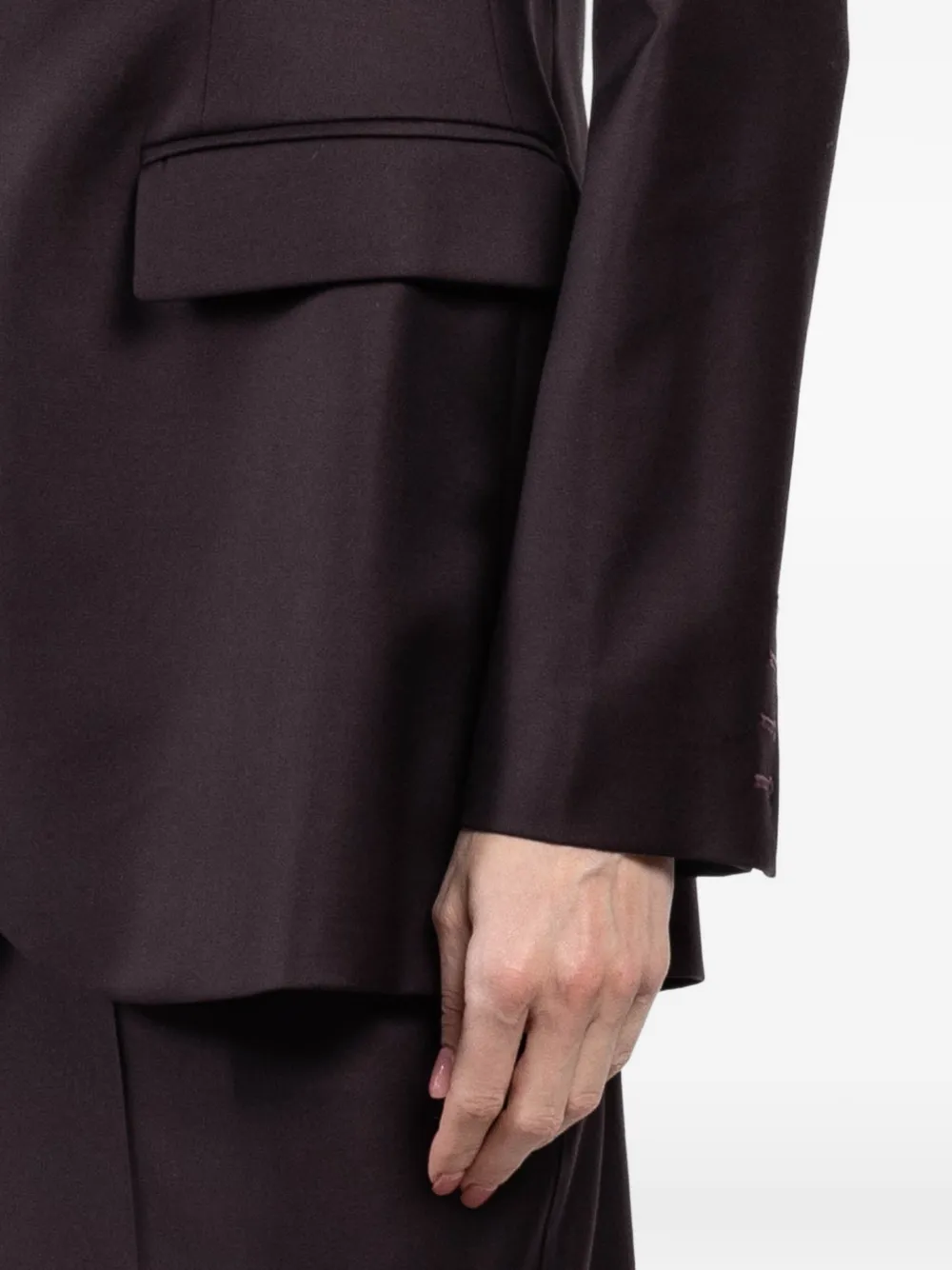 SA SU PHI Andrea blazer met enkele rij knopen Rood