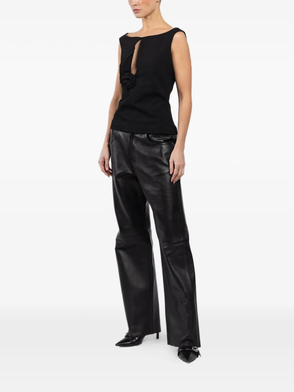  Magda Butrym Flower-detail Blouse - Black 