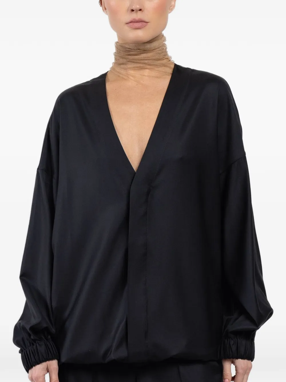 SA SU PHI V-neck button jacket - Nero