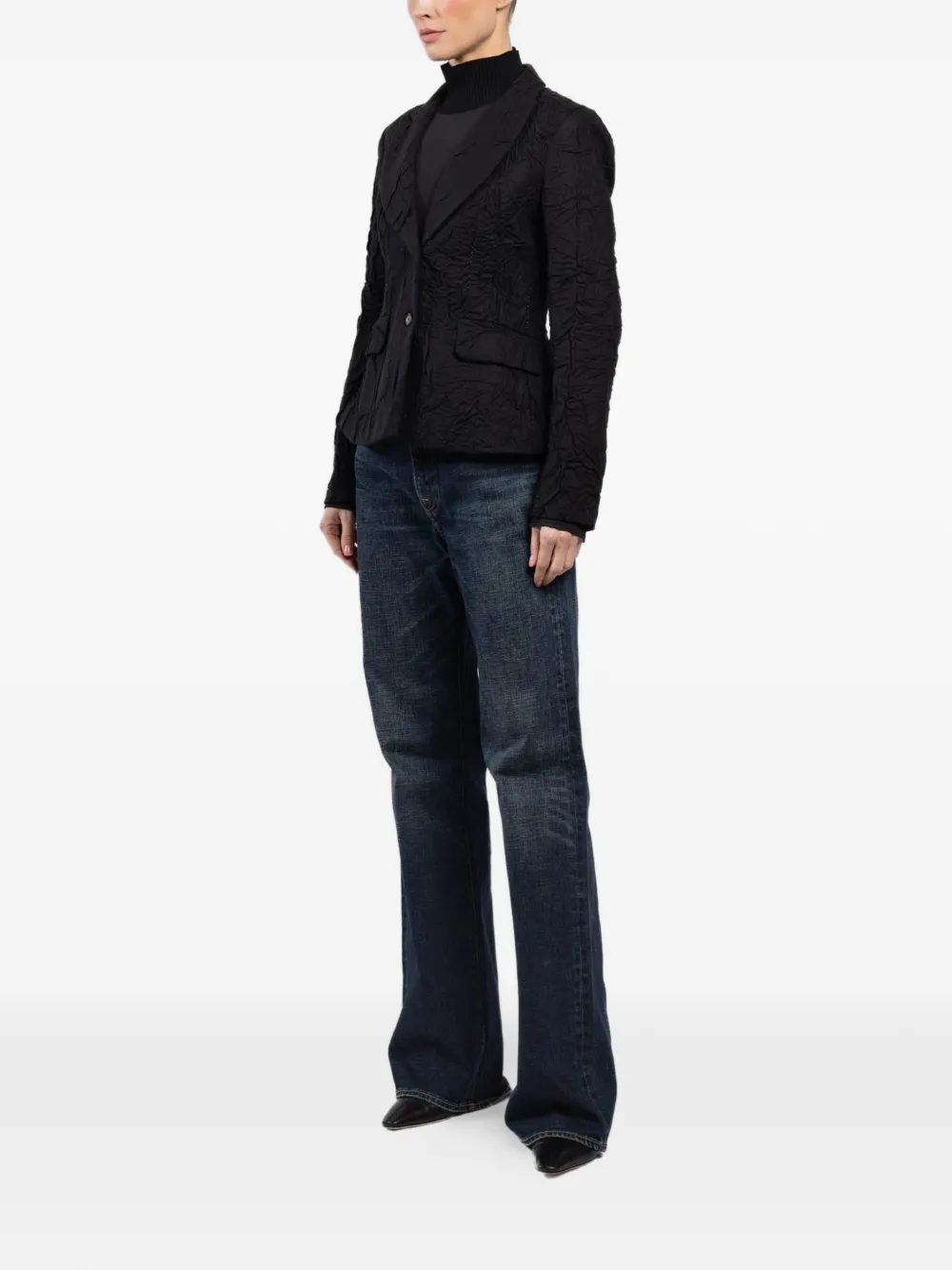  Masnada Single-breasted Fitted Blazer - Black 