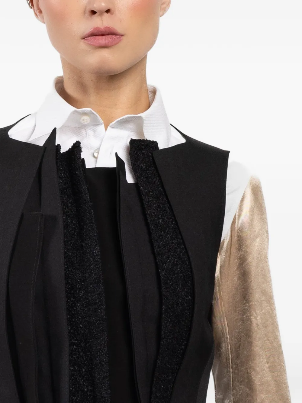 Shiro Sakai Asymmetrische spencer Zwart