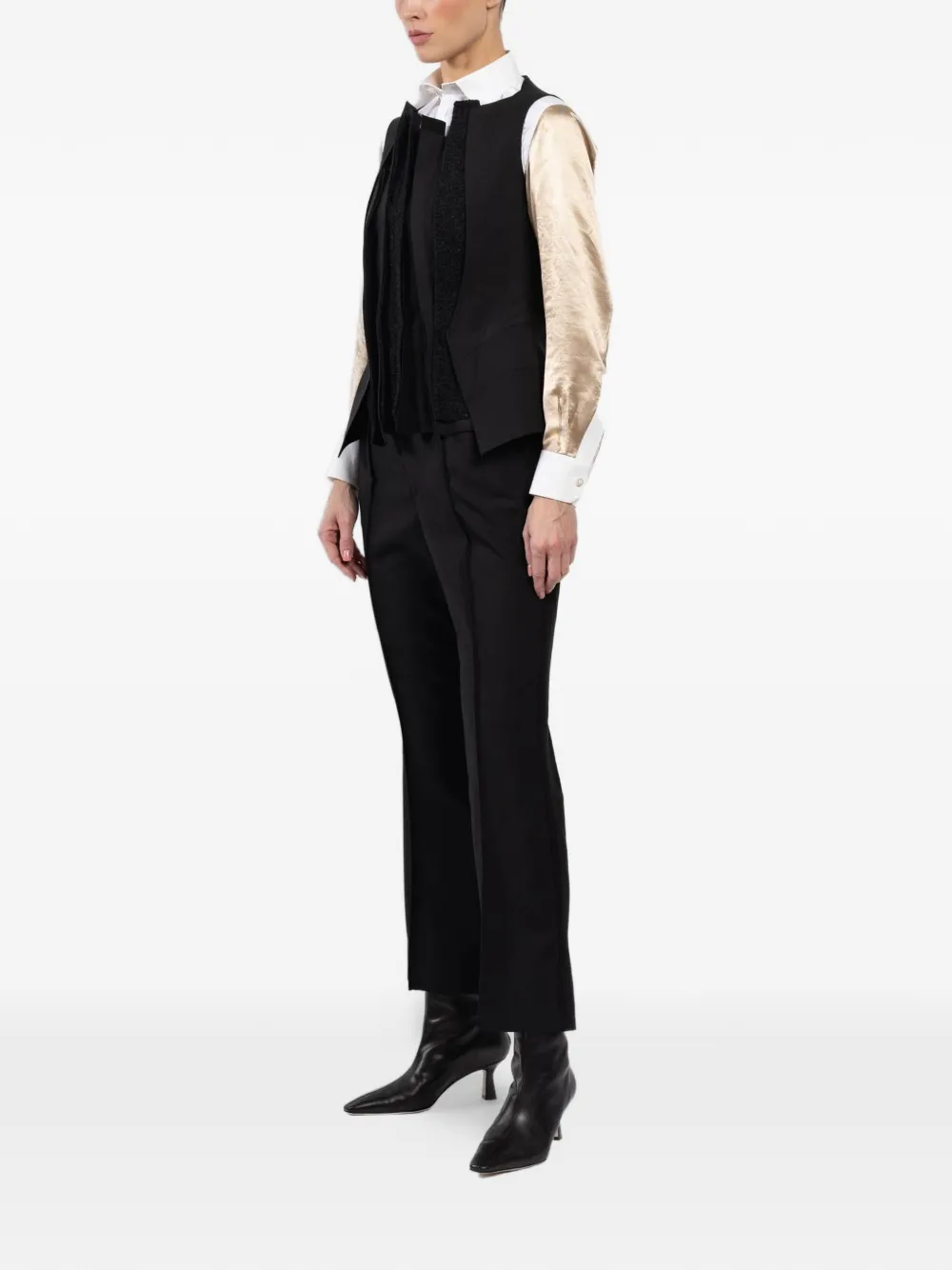 Shiro Sakai Asymmetrische spencer Zwart