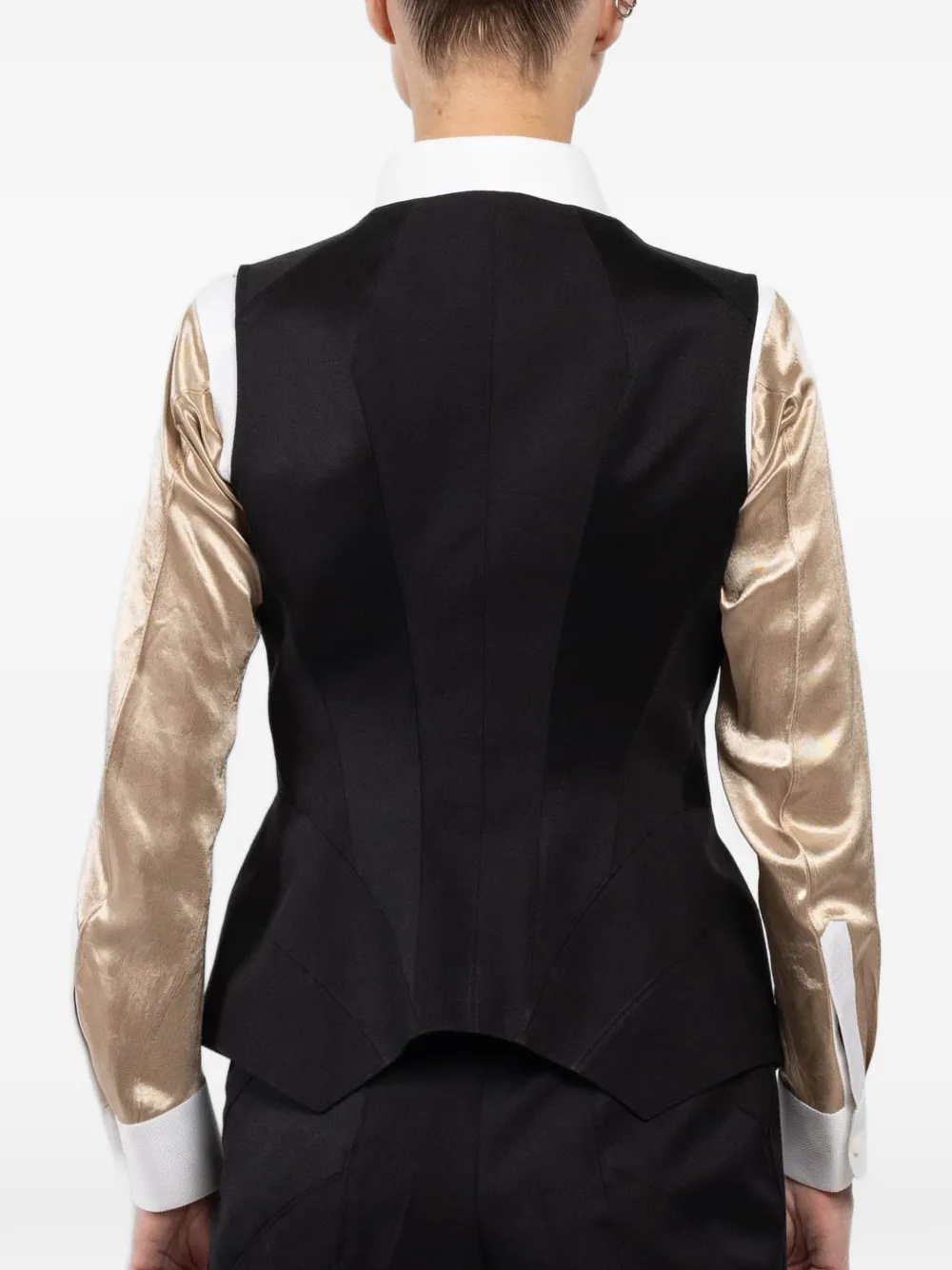 Shiro Sakai Asymmetrische spencer Zwart