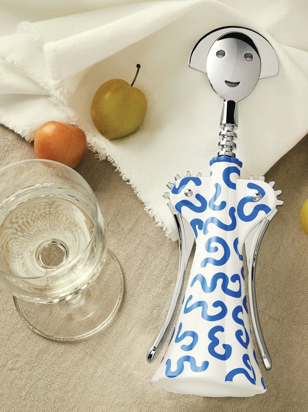  Alessi Anna G Pattern-design Corkscrew - White 