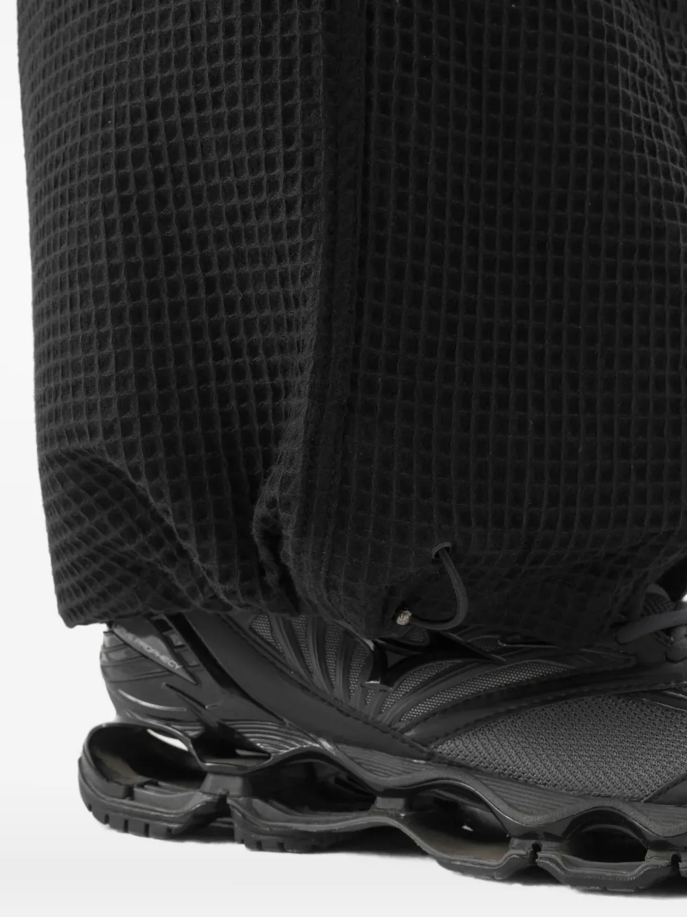 Maharishi 6203 Waffle Hakama Cargo Trousers In Black