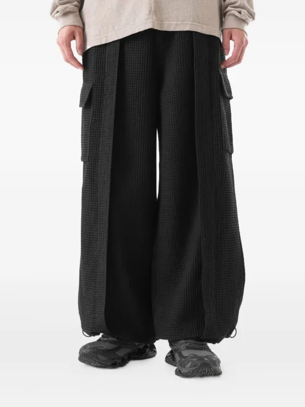 Maharishi 6203 Waffle Hakama Cargo Trousers | Black | FARFETCH