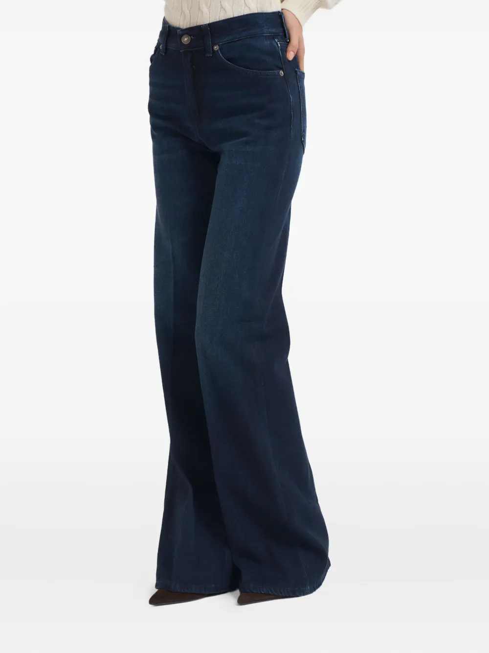 DONDUP Katoenen flared jeans Blauw