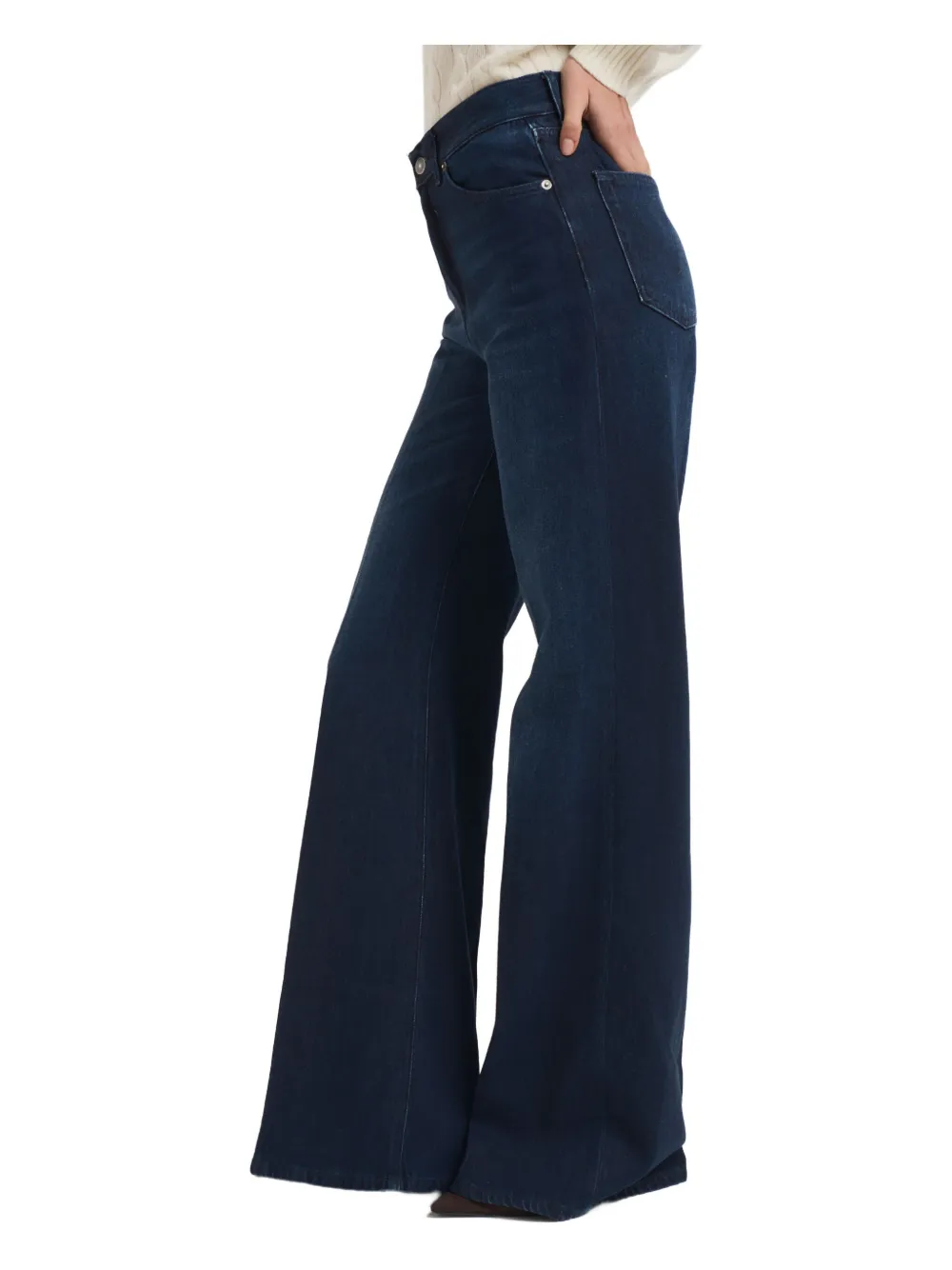 Dondup Cotton Flared Jeans In Blue
