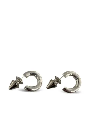 HOORSENBUHS Crescent フープピアス | シルバートーン | FARFETCH JP