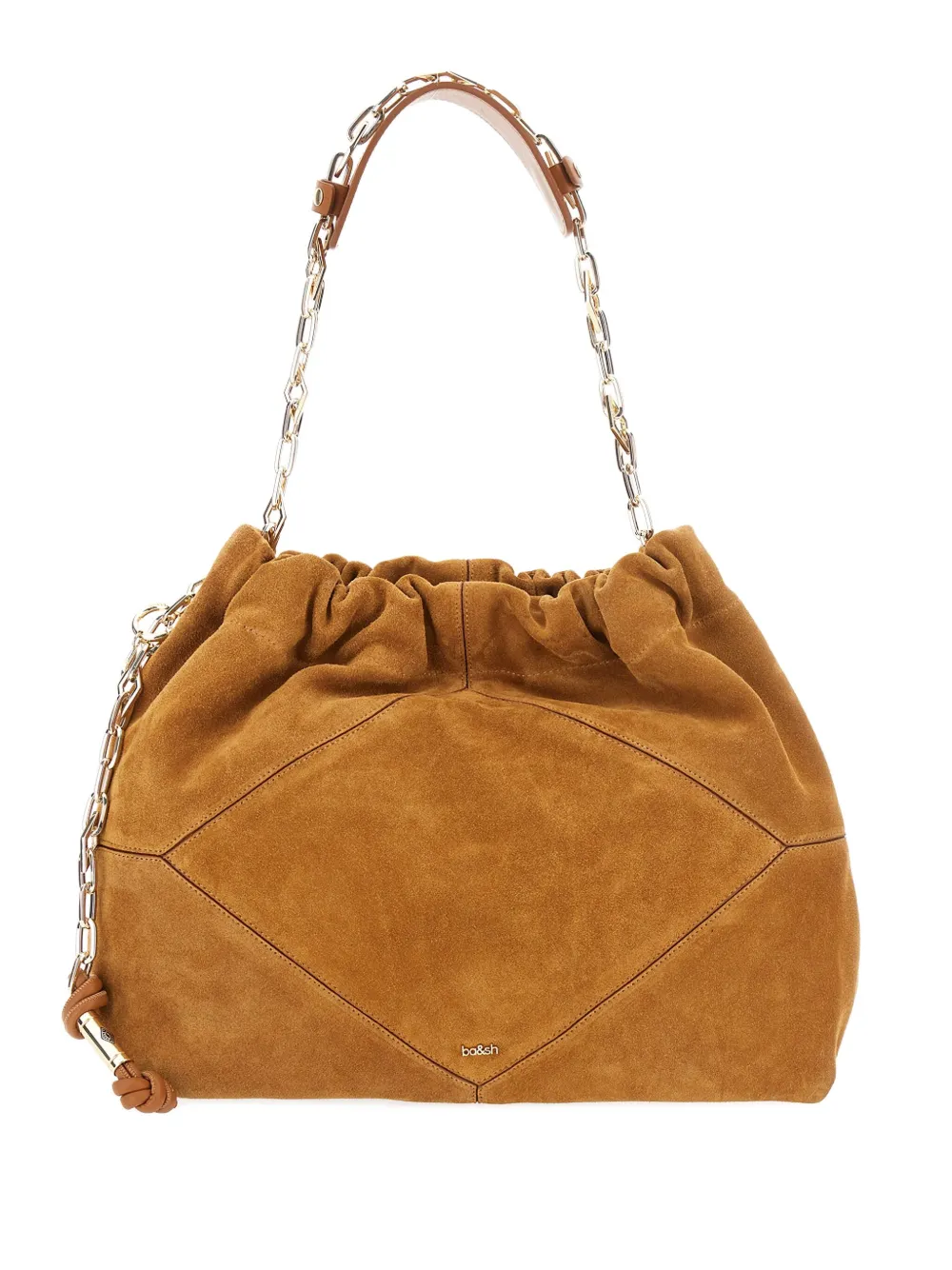 Ba&Sh ruffled chain strap shoulder bag | Brown | Image 1