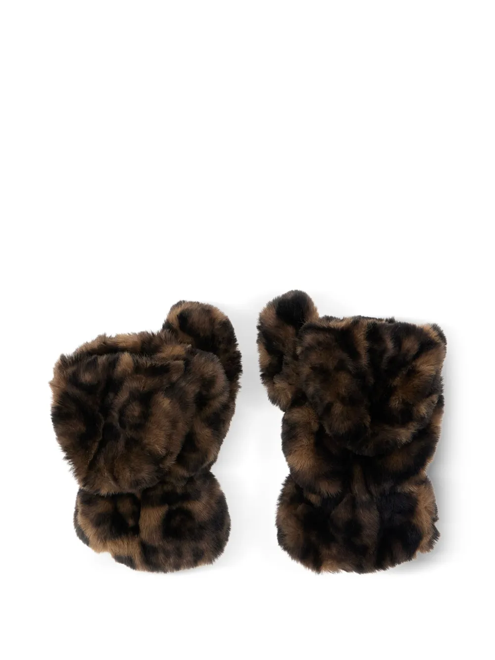 Apparis Handschoenen met luipaardprint Bruin