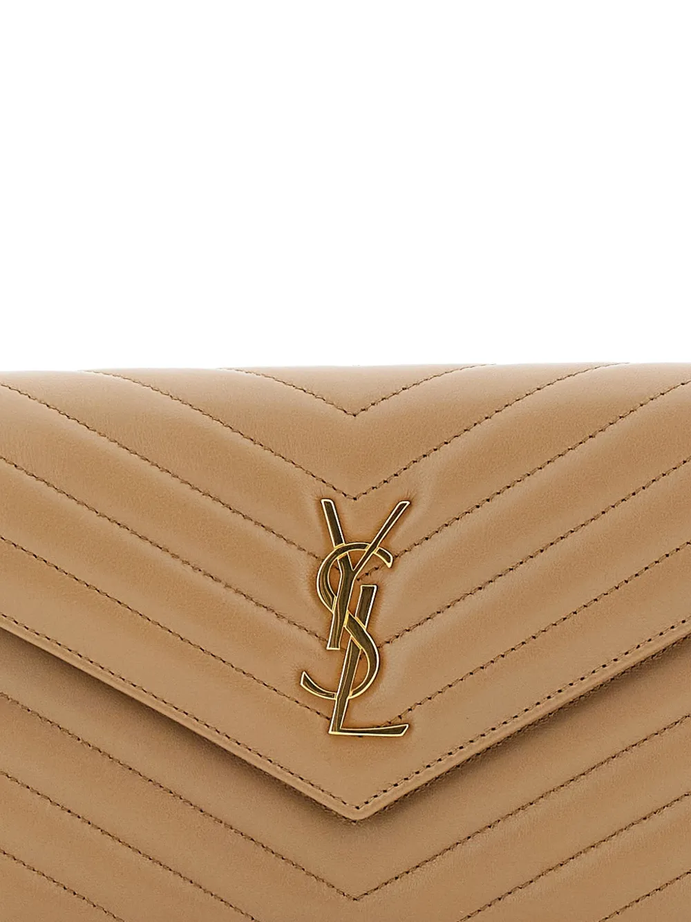 Saint Laurent Cassandre-plaque Quilted Cross Body Bag In Neutral