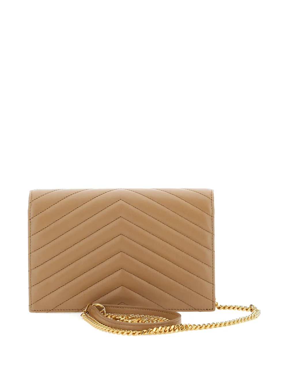 Saint Laurent Cassandre-plaque Quilted Cross Body Bag In Neutral