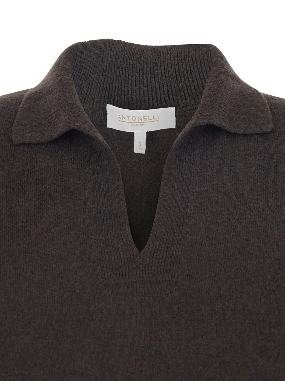 Antonelli V-neck Long-sleeve Knitted Sweater In Black