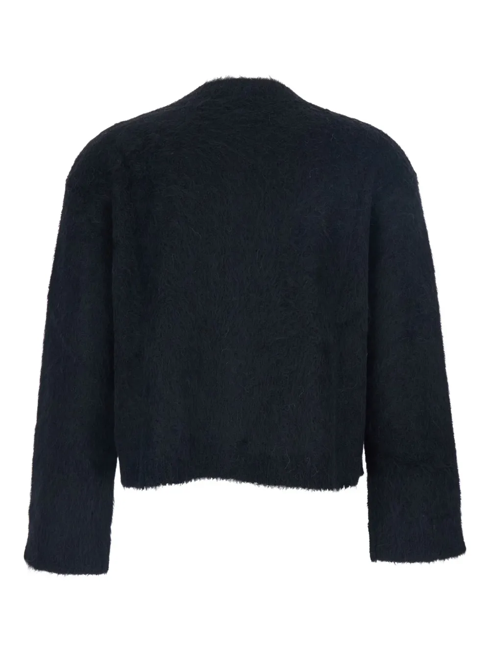 Antonelli Round-neck Long-sleeve Knitted Sweater In Black