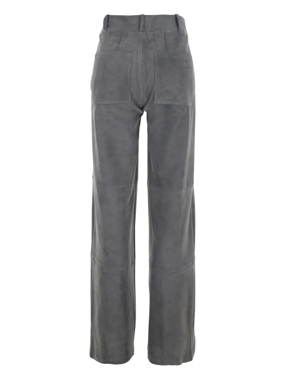Arma beltloops suede trousers - Grijs
