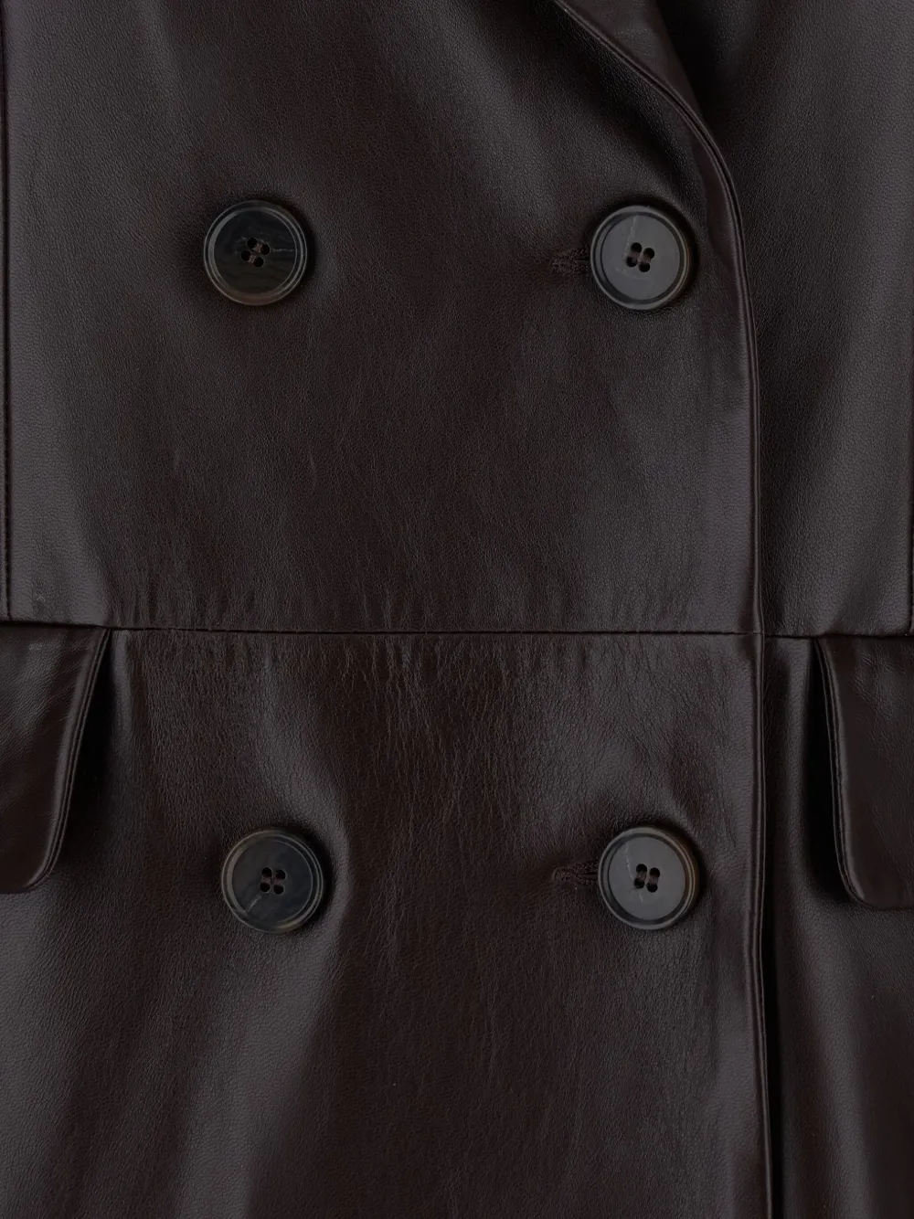 Arma Double-breasted Flap-pockets Coat In Brown