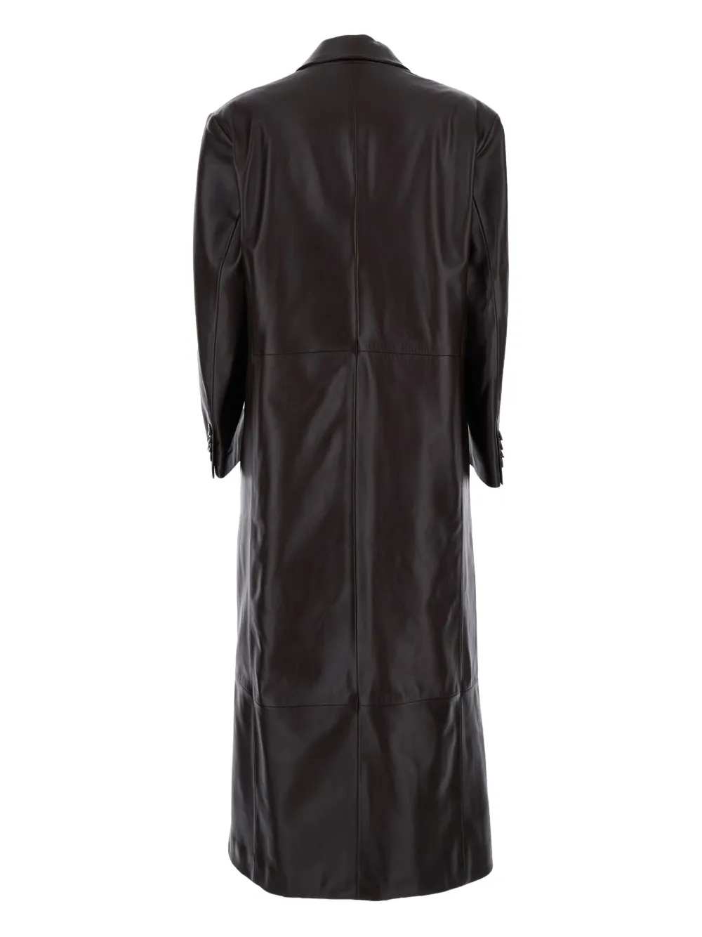 Arma Double-breasted Flap-pockets Coat In Brown