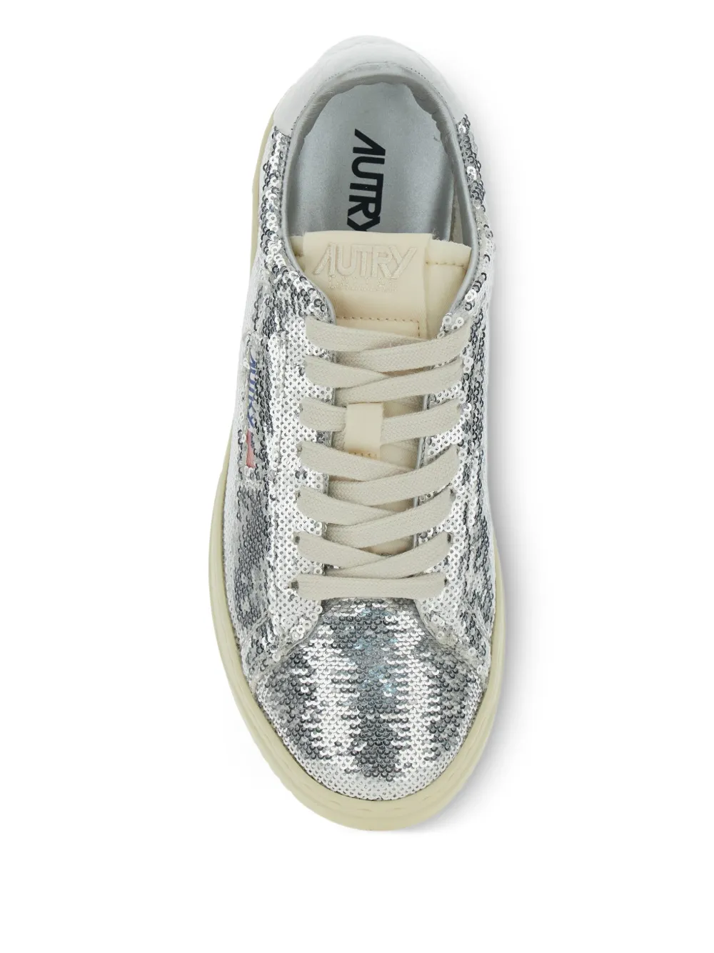  Autry Sequin Embellished Sneakers - Silver 