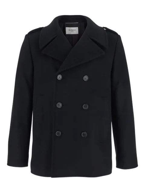 Saint Laurent double-breasted notch lapels coat