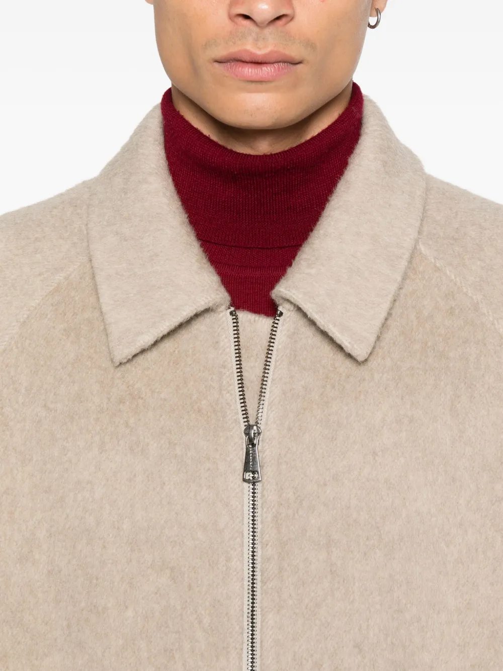 AMARANTO Jack met ritssluiting Beige