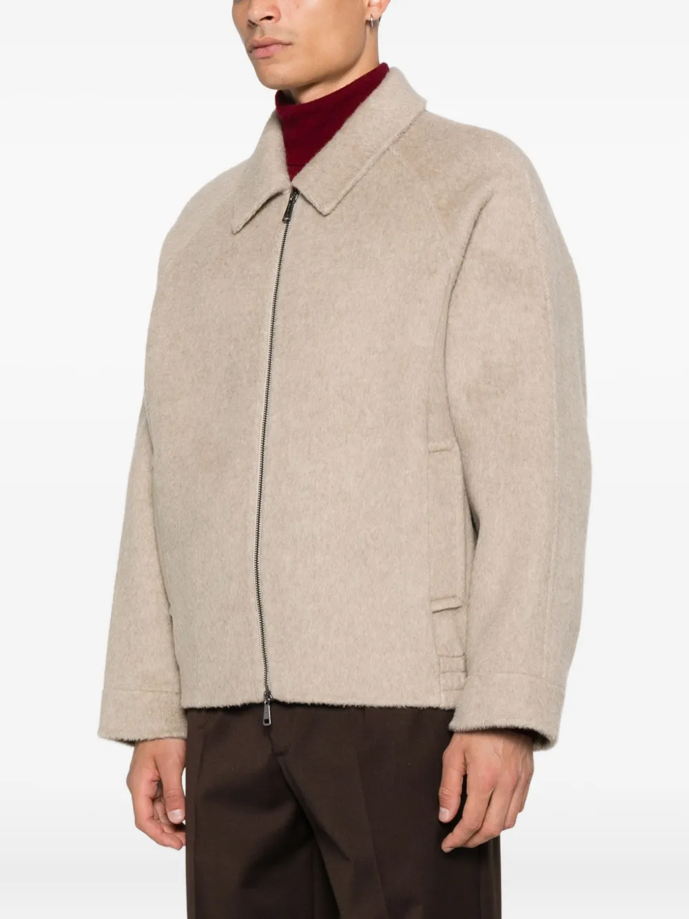 AMARANTO Jack met ritssluiting Beige