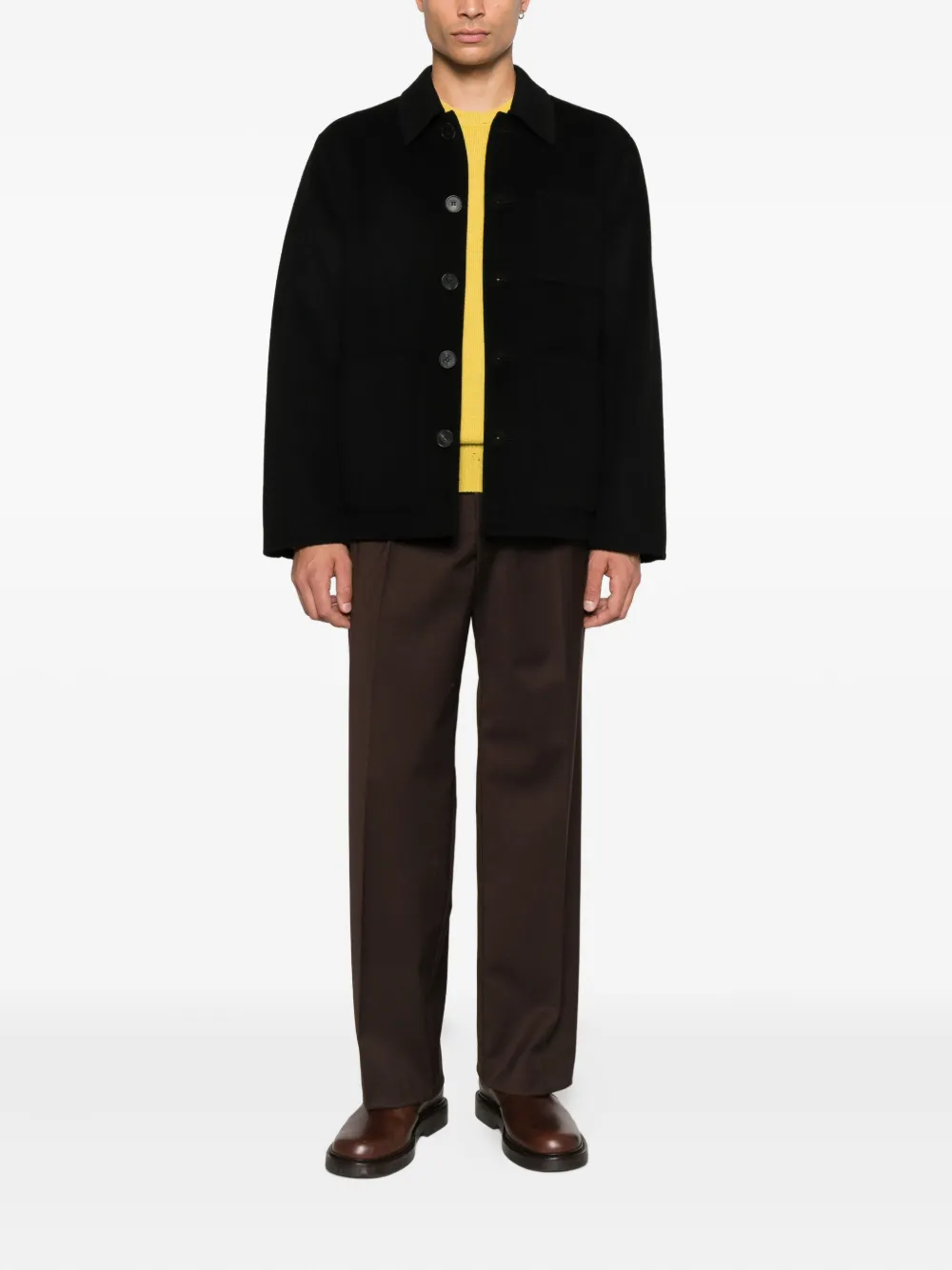 AMARANTO  sobrecamisa con cuello de pico | Sobrecamisas | Image 2