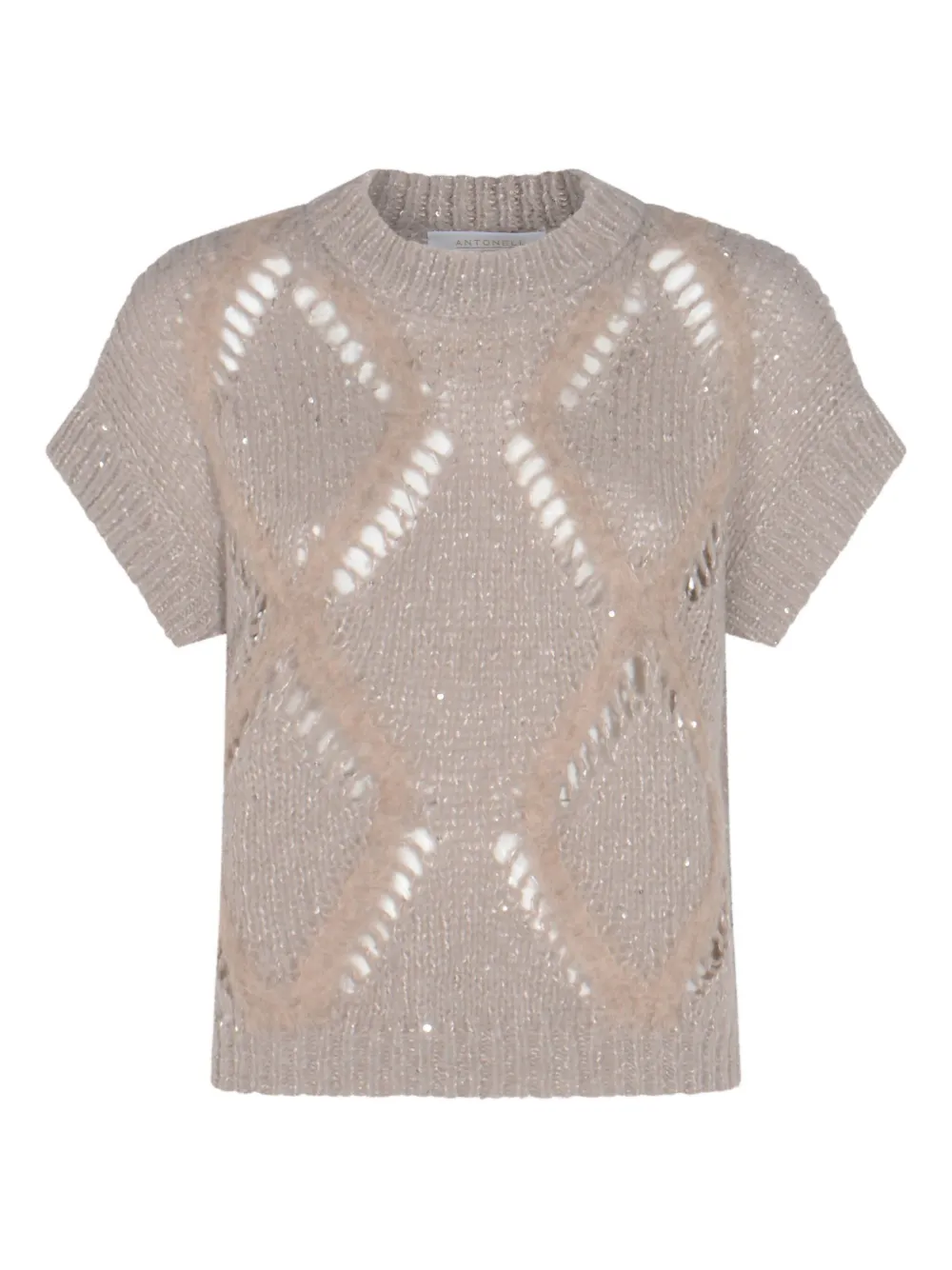 Antonelli Short-sleeves Top In Neutral