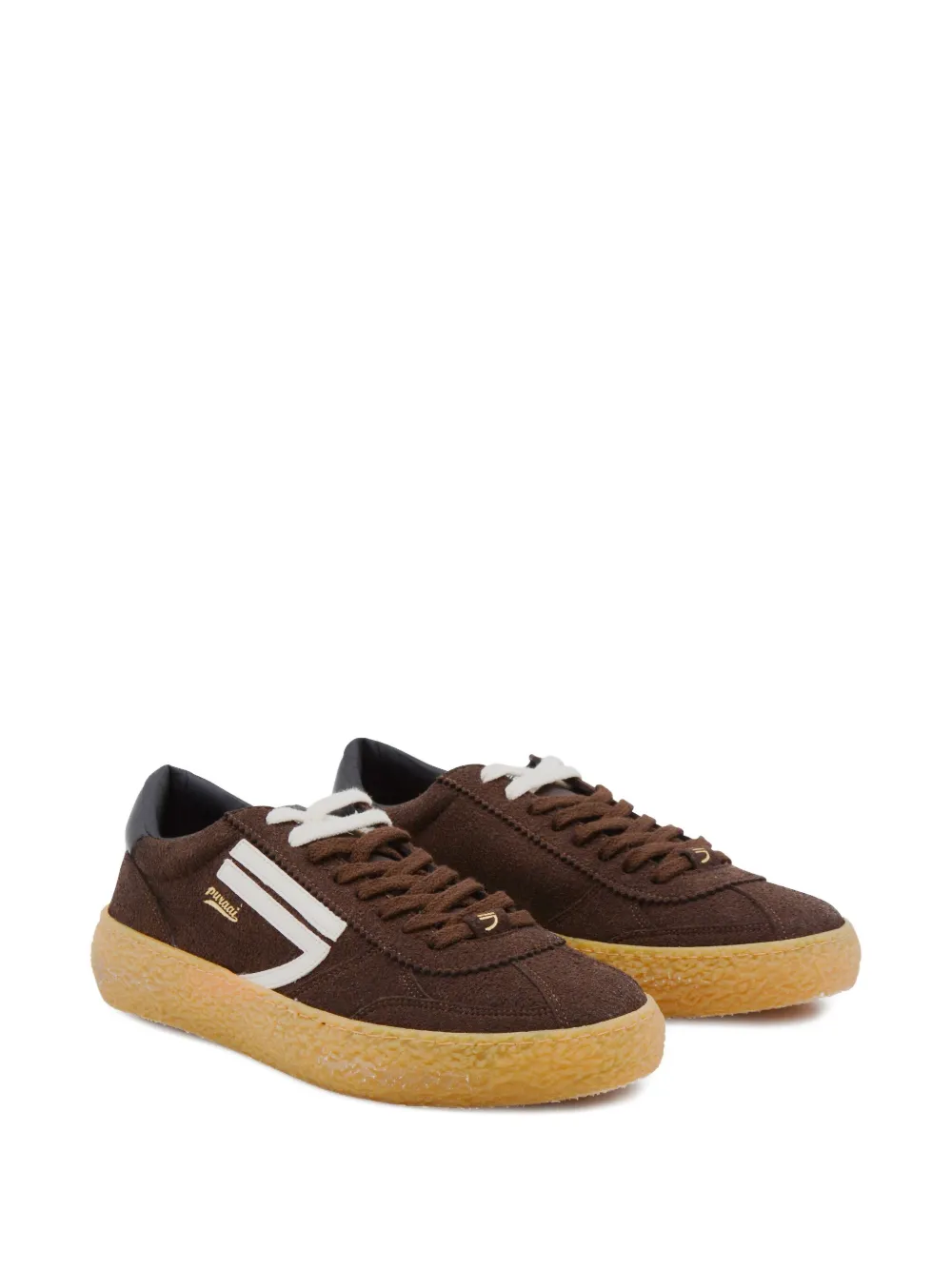 Puraai Sneakers met logo Bruin