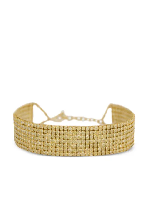 Jewels Aficionado 18K yellow gold diamond choker necklace