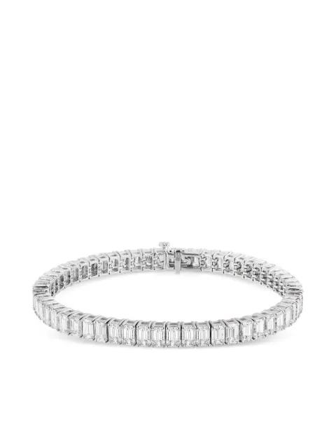 Jewels Aficionado 18K white gold Alya emerald-cut diamond tennis bracelet