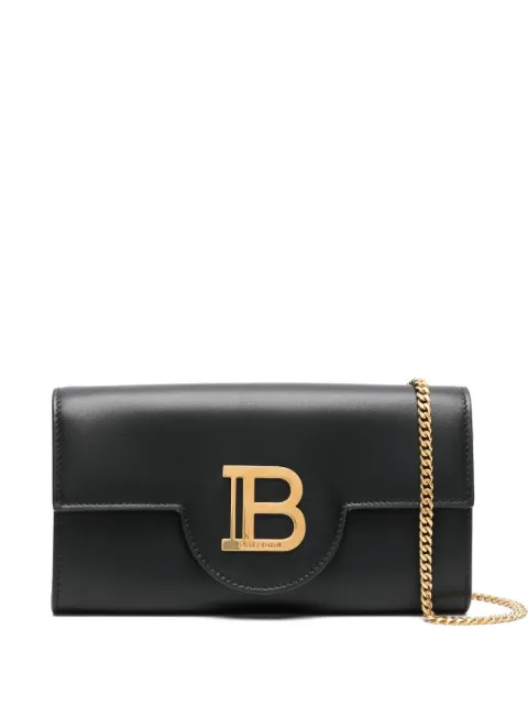 Balmain B-Buzz leather clutch bag