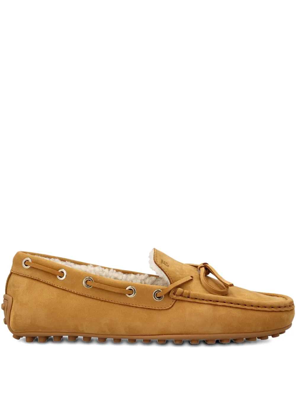 Tod's City Gommino Nubuck Loafers In Animal Print