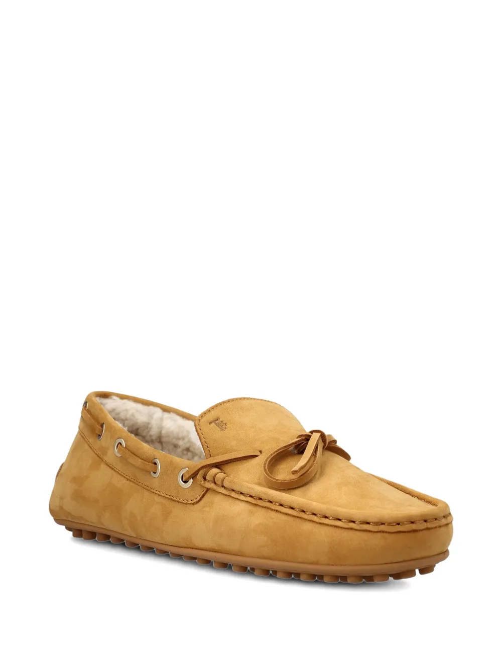 Tod's City Gommino Nubuck Loafers In Animal Print