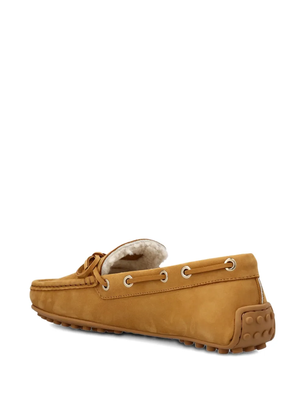 Tod's City Gommino Nubuck Loafers In Animal Print