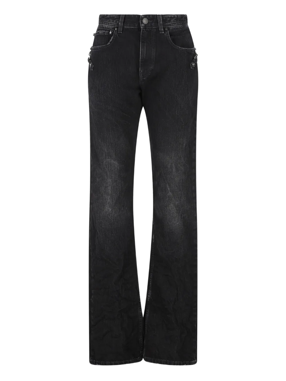 Balenciaga City buckle studded trousers - Schwarz