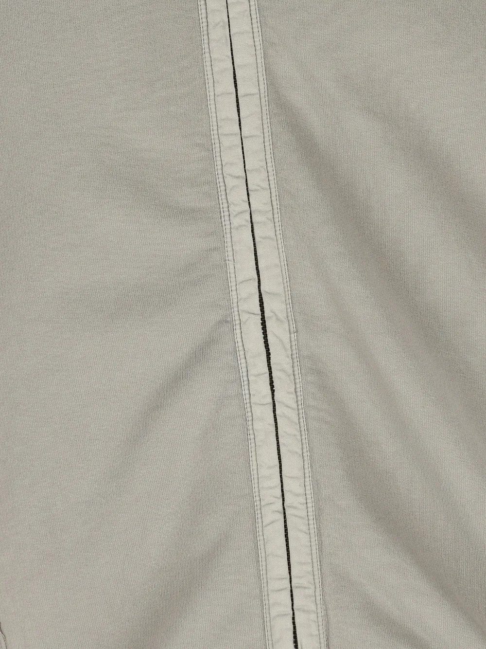 Stone Island Logo Patch Zip-up Hoodie In Gray