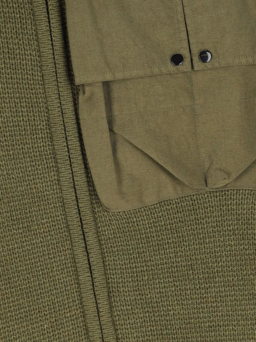 C.P. Company Hoodie met opgestikte zak en rits Groen