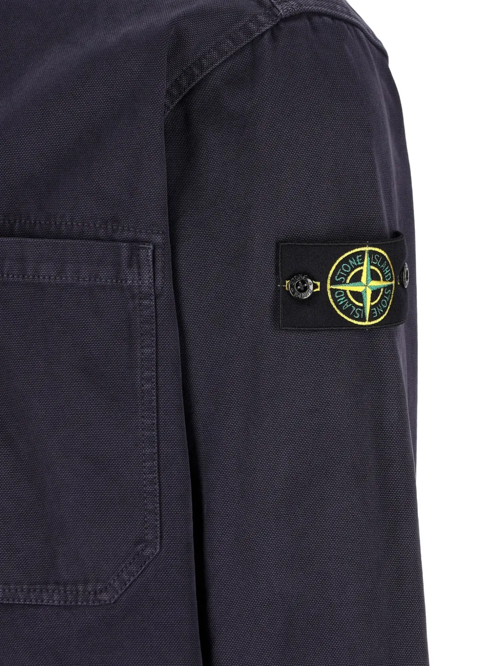 Stone Island Overhemd met borstzak en patch Blauw