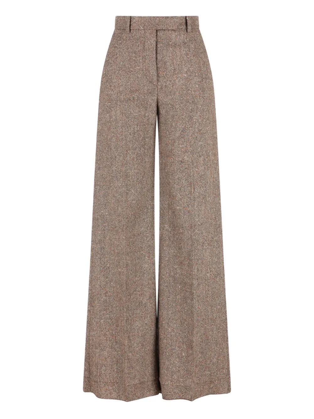 Valentino Welt-pockets Wool Trousers In Brown