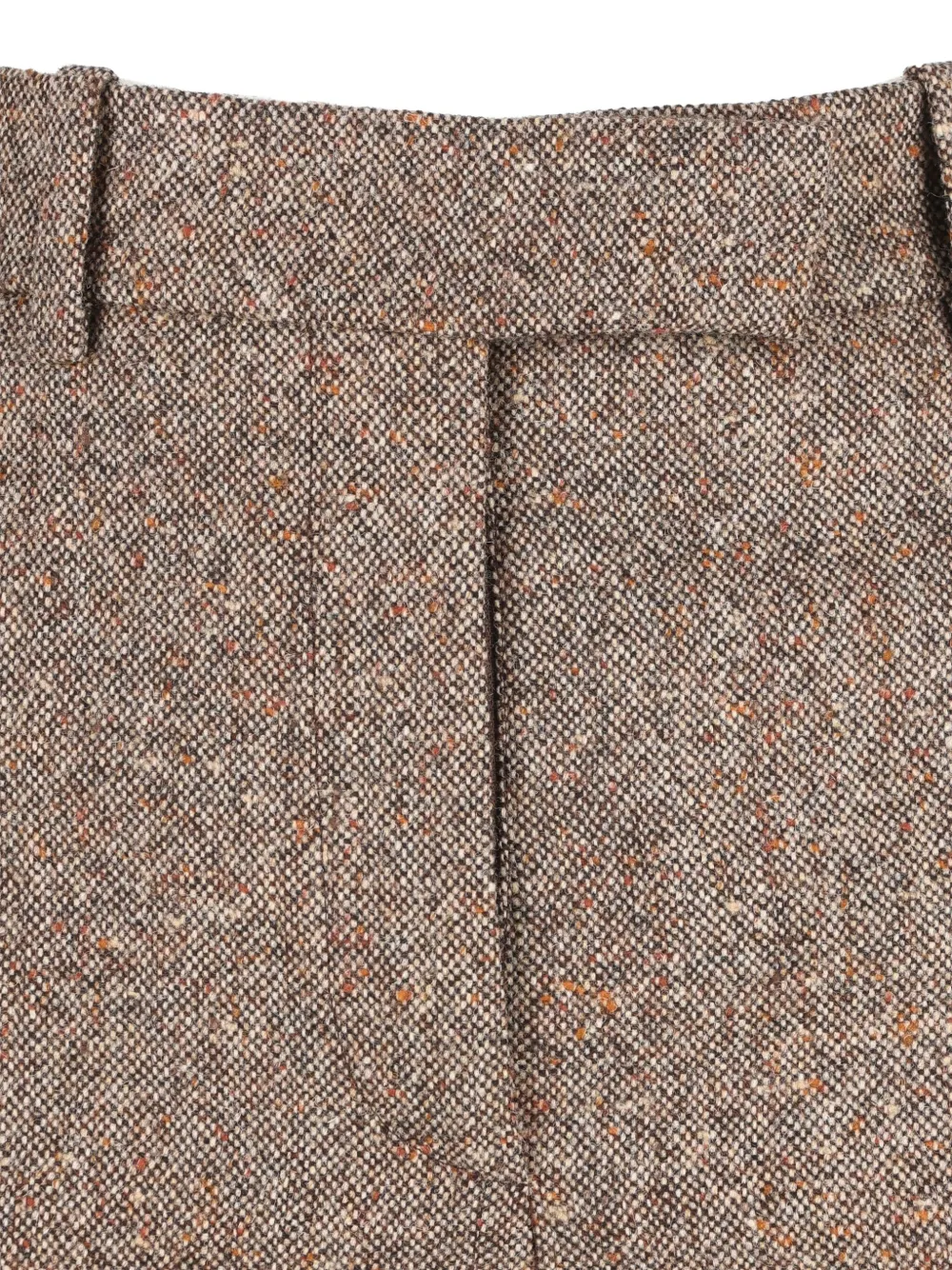 Valentino Welt-pockets Wool Trousers In Brown