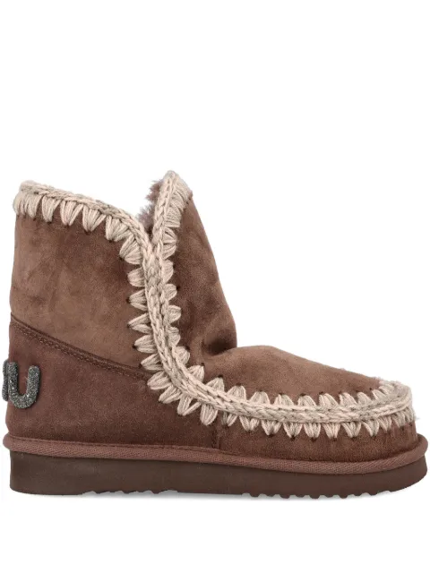 Mou crochet-trim boots